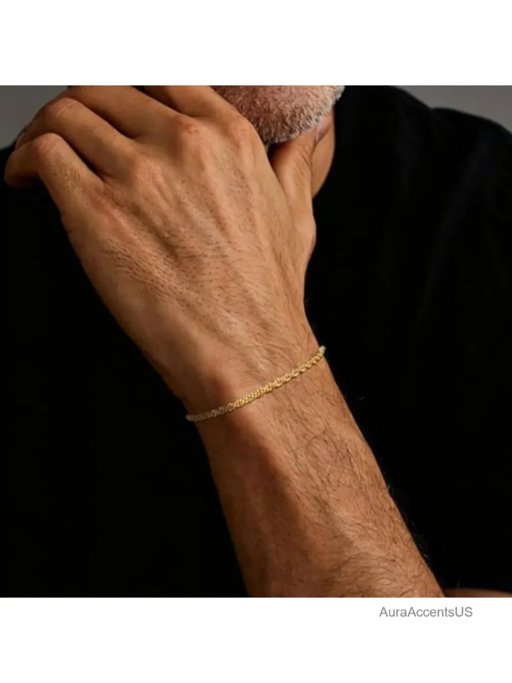 Gold Filled Rope Chain Bracelet - Dainty Stackable 14K for Women & Men,
